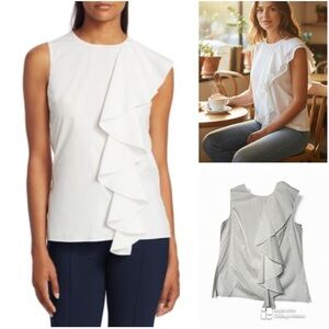 Akris Punto ruffled sleeveless top